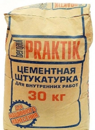  Штукатурка цементная для внутренних работ Bergauf Praktik, 30кг 