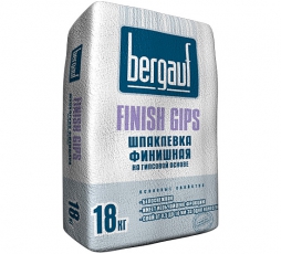 Шпатлевка гипсовая финишная Finish Gips 18кг Bergauf