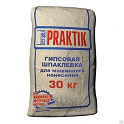 Шпатлевка гипсовая для машинного нанесения Bergauf Praktik 30 кг