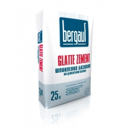 Шпатлевка базовая цементная Glatte Zement 25кг Bergauf